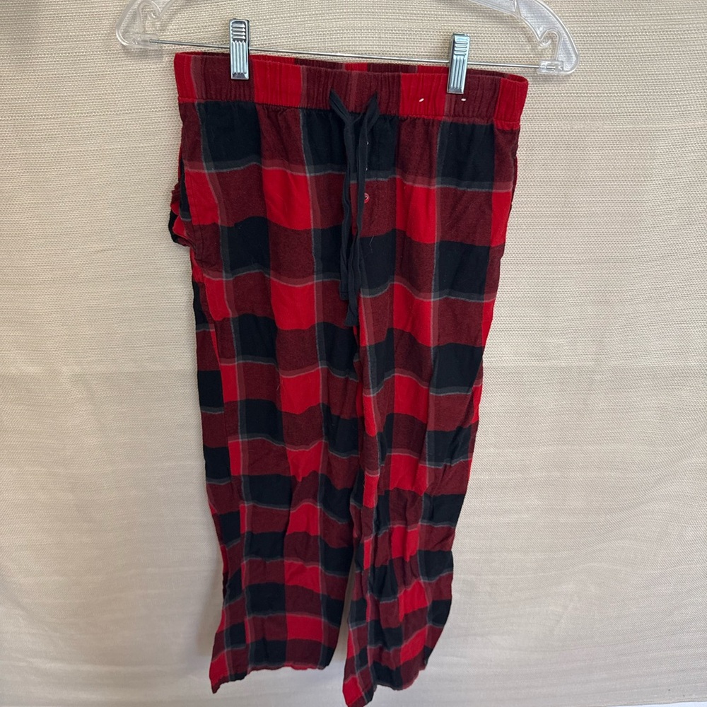 Stars Above Red and Black Plaid Pajama Pants